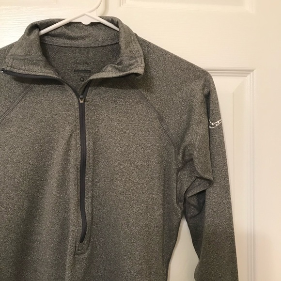 Nike Pro Dri Fit Grey Running Quarterzip Jacket - Picture 6 of 12
